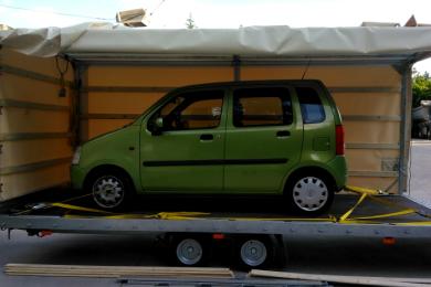 Transport eines defekten PKW