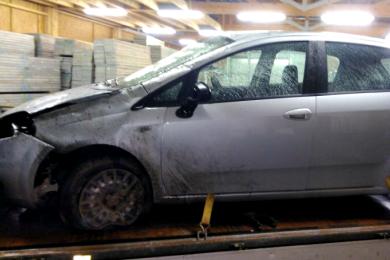 Transport eines Unfall-PKW