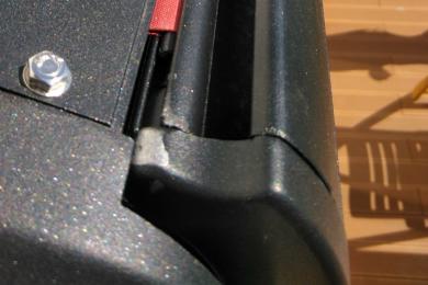 Reparatur einer Vollkasettenmarkise - vorher