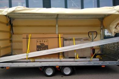 Just-in-Time-Lieferung einer Photovoltaikanlage
