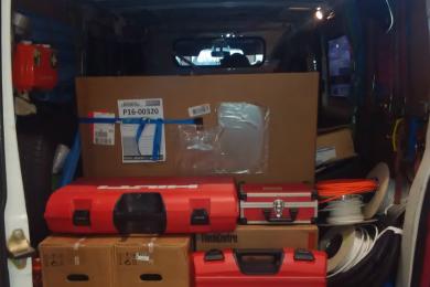 Just-in-Time-Transport von PV-Material zur Baustelle