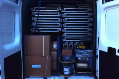 Just-in-Time-Transport von PV-Material und Werkzeug zur Baustelle