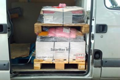 Transport von PV-Wechselrichtern in das Servicezentrum